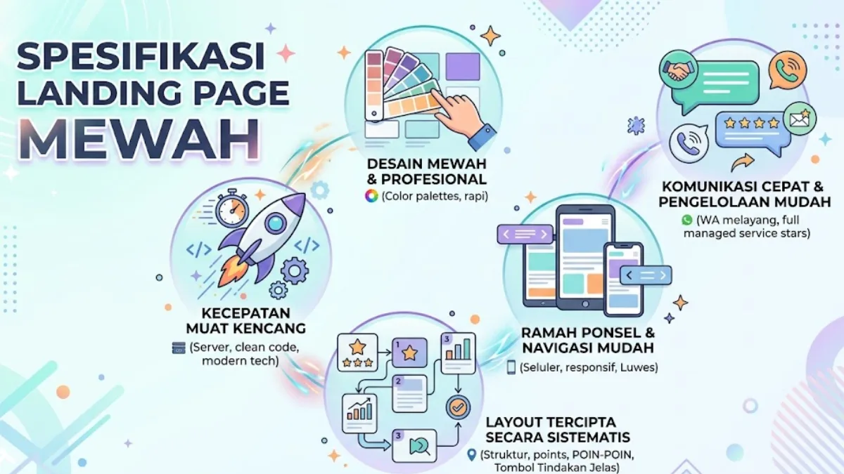 spesifikasi landing page mewah